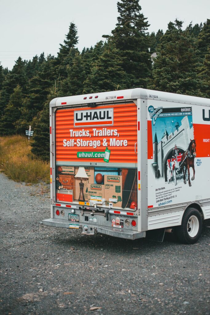 A rental moving truck, representing alternatives to U-Haul